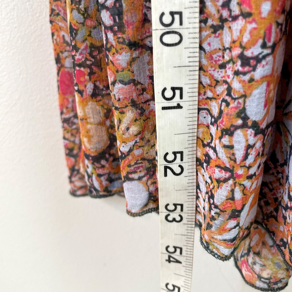 Free People Maxi Dress Floral Tiered Boho Ruffle L Fairy Grunge Ethereal NWT - Picture 9 of 9